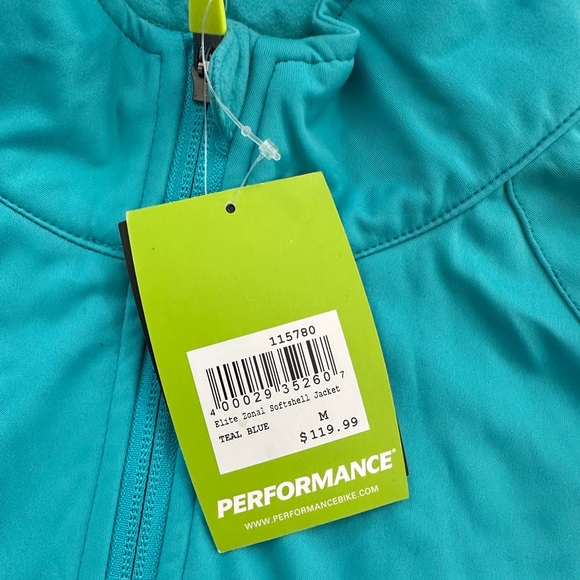 PERFORMANCE ELITE ZONAL Black/Teal Blue SOFTSHELL JACKET- Medium - Picture 4 of 4